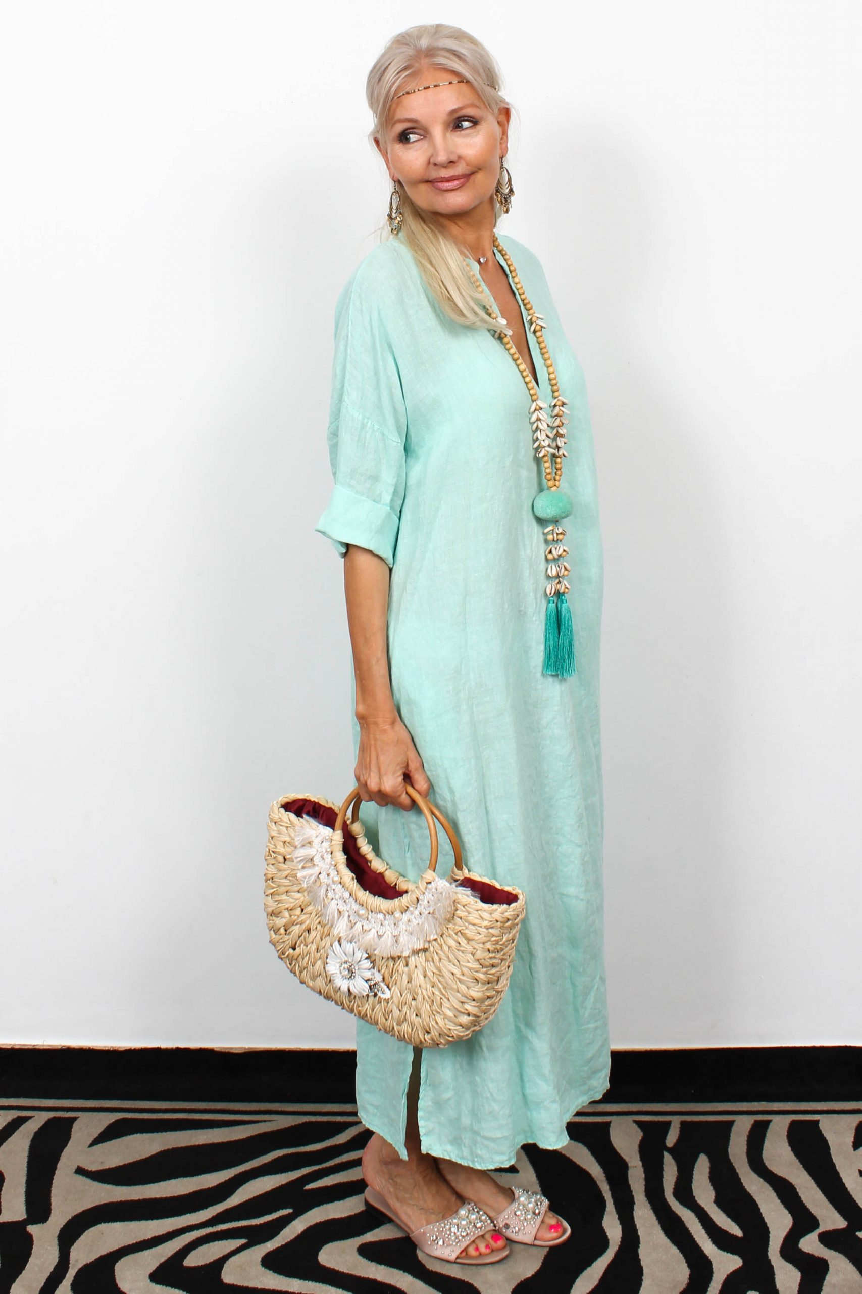 Penelope Banus-4396 Linen tunic dress