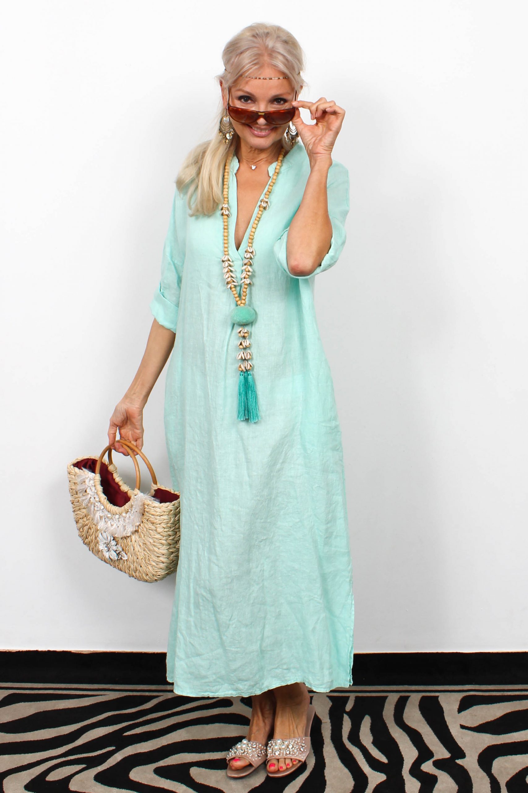 Penelope Banus-4403 tunic linen dress
